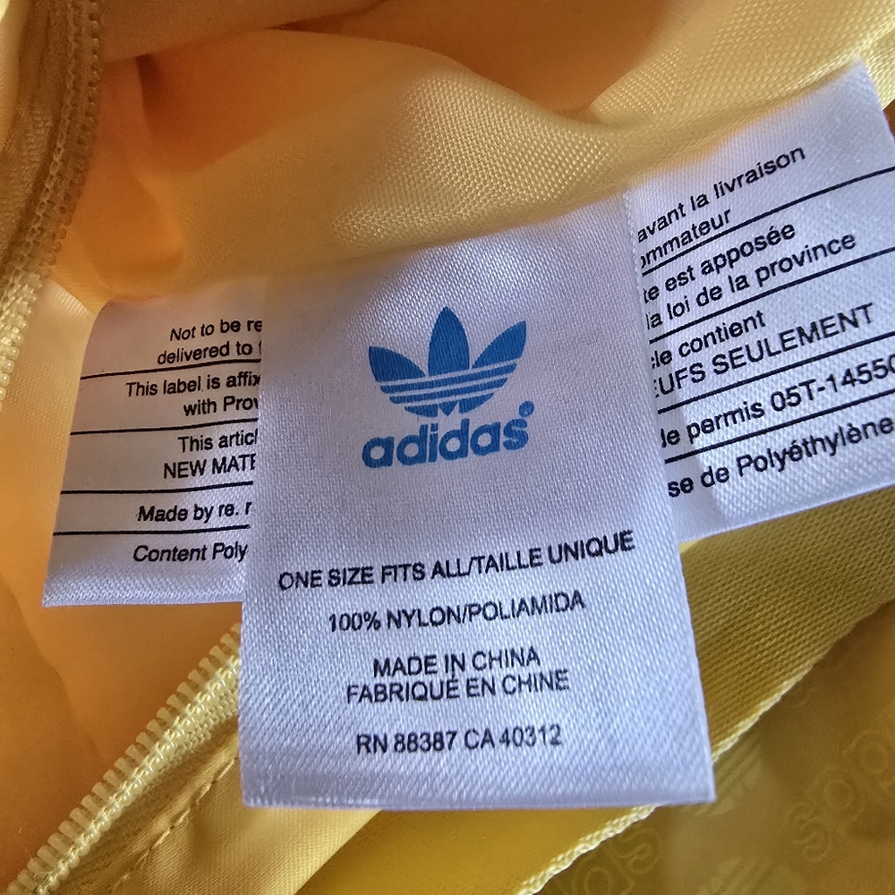 Adidas Duffle Bag Set X2 Yellow Travel Bag Purse Medium - Picture 14 of 15